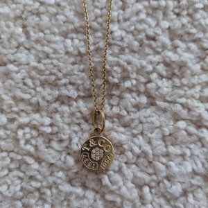 Tiffany & Co. 1837 Circle Pendant and Chain in 18k Yellow Gold